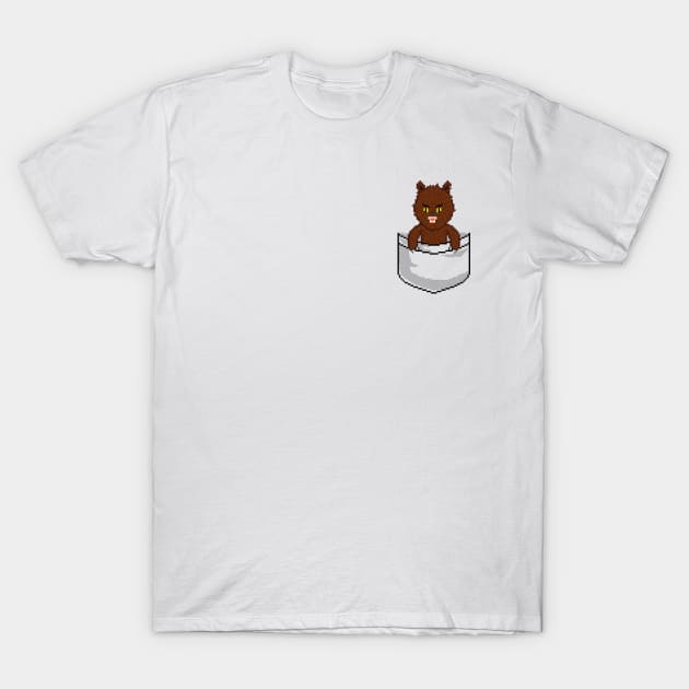 Pixel Pocket Werewolf T-Shirt by gkillerb